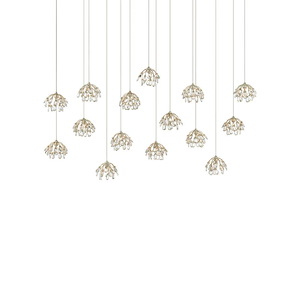 Crystal Bud - 15 Light Rectangular Pendant - 1033640