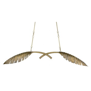 Tropical Wings - 2 Light Chandelier-8.5 Inches Tall and 53.75 Inches Wide