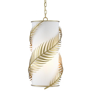 Queenbee Palm - 1 Light Pendant-24 Inches Tall and 10 Inches Wide - 1296788