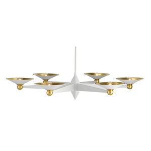 Moderne - 6 Light Chandelier-14 Inches Tall and 49.5 Inches Wide - 1296538