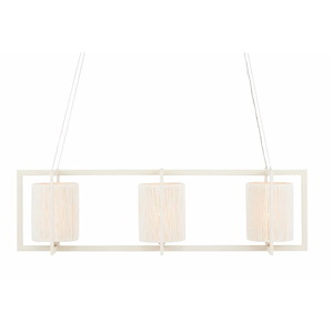 Monreale - 3 Light Rectangular Chandelier-13.75 Inches Tall and 49 Inches Wide - 1296713
