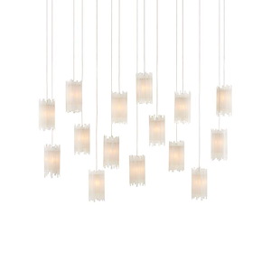 Escenia - 15 Light Rectangular Multi-Drop Pendant In 10 Inches Tall and 48 Inches Wide - 1087568