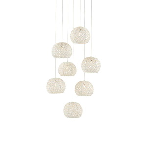 Piero - 7 Light Multi-Drop Pendant In 8 Inches Tall and 17 Inches Wide - 1087627