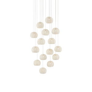 Piero - 15 Light Round Multi-Drop Pendant In 8 Inches Tall and 25 Inches Wide - 1087622