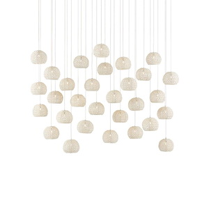 Piero - 30 Light Multi-Drop Pendant In 8 Inches Tall and 54 Inches Wide - 1087625