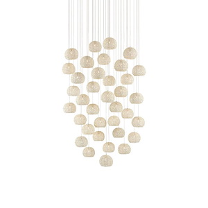 Piero - 36 Light Multi-Drop Pendant In 8 Inches Tall and 37 Inches Wide