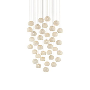 Piero - 36 Light Multi-Drop Pendant In 8 Inches Tall and 37 Inches Wide - 1087626