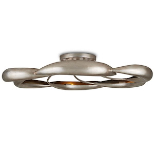 Caroube - 6 Light Semi-Flush Mount-9 Inches Tall and 42 Inches Wide