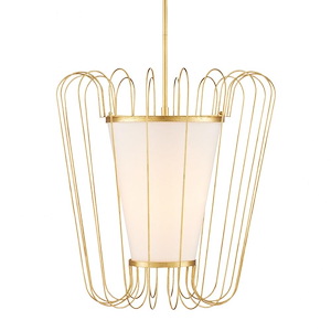 Postscript - 1 Light Pendant-28 Inches Tall and 22.5 Inches Wide