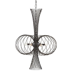 Akio - 6 Light Chandelier-46 Inches Tall and 29.75 Inches Wide