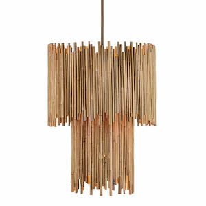 Teahouse - 5 Light Pendant-28 Inches Tall and 18 Inches Wide