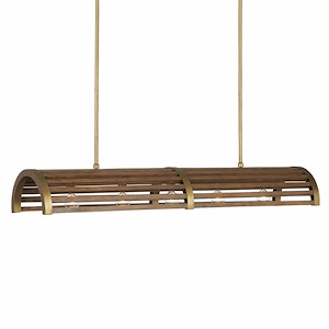 Woodbine - 5 Light Rectangular Chandelier-9.5 Inches Tall and 42 Inches Wide