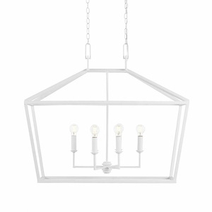Denison - 6 Light Rectangular Lantern-34.75 Inches Tall and 40 Inches Wide - 1297158