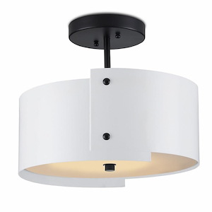 Ritsu - 1 Light Semi-Flush Mount-12 Inches Tall and 13.75 Inches Wide - 1296981