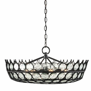 Augustus - 6 Light Small Chandelier-11.5 Inches Tall and 25.75 Inches Wide