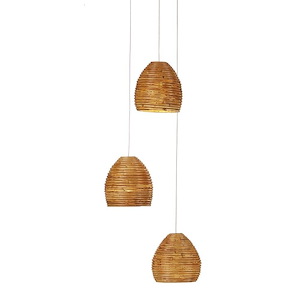 Beehive - 3 Light Round Pendant-9 Inches Tall and 11.5 Inches Wide - 1296947