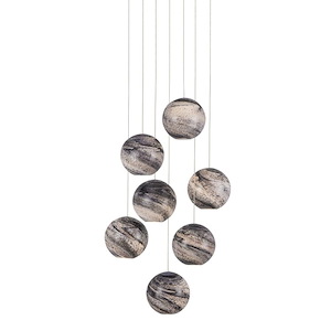 Palatino - 7 Light Round Pendant-7.75 Inches Tall and 16 Inches Wide
