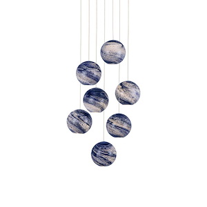 Palatino - 7 Light Round Pendant-11.5 Inches Tall and 16 Inches Wide - 1296485