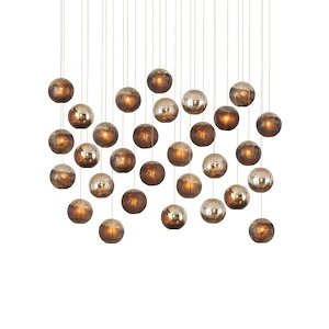 Pathos - 30 Light Rectangular Pendant-12 Inches Tall and 54 Inches Wide - 1296997