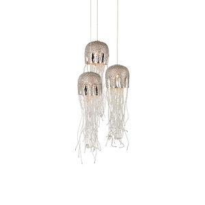 Medusa - 3 Light Round Pendant-22 Inches Tall and 9.5 Inches Wide - 1296936