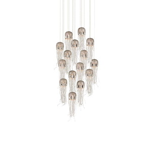 Medusa - 15 Light Round Pendant-22 Inches Tall and 23 Inches Wide - 1297453