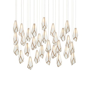 Glace - 30 Light Rectangular Pendant-22 Inches Tall and 54 Inches Wide - 1296872
