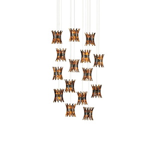 Alsop - 15 Light Round Pendant-9.5 Inches Tall and 25 Inches Wide - 1296547