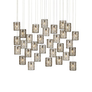 Regatta - 30 Light Rectangular Pendant-13 Inches Tall and 54 Inches Wide - 1296894