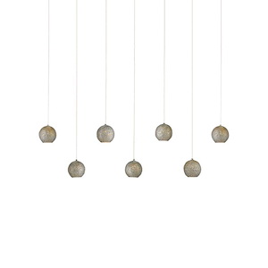 Giro - 7 Light Rectangular Pendant-13 Inches Tall and 59 Inches Wide - 1297455