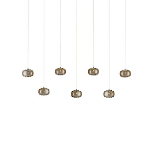 Pepper - 7 Light Rectangular Pendant-11 Inches Tall and 60 Inches Wide - 1297456