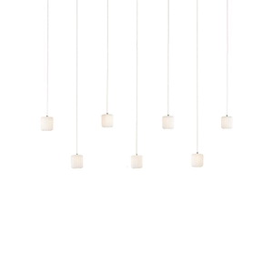 Dove - 7 Light Rectangular Pendant-11 Inches Tall and 57 Inches Wide - 1296895