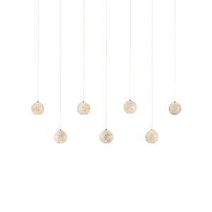Finhorn - 7 Light Rectangular Pendant-13 Inches Tall and 59 Inches Wide - 1296938