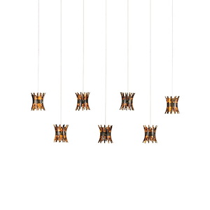 Alsop - 7 Light Rectangular Pendant-9.5 Inches Tall and 57 Inches Wide - 1297212