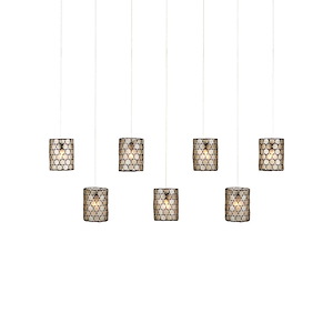Regatta - 7 Light Rectangular Pendant-13 Inches Tall and 57 Inches Wide - 1296896