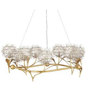 Dandelion - 9 Light Chandelier-15 Inches Tall and 38.5 Inches Wide