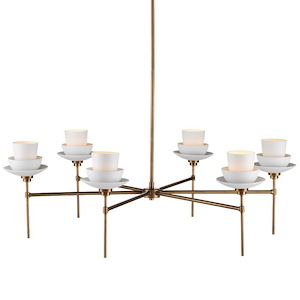 Etiquette - 6 Light Chandelier In Mid-Century Modern Style-21.5 Inches Tall and 40.5 Inches Wide