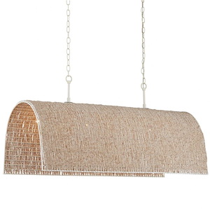Aztec - 7 Light Rectangular Chandelier-20.5 Inches Tall and 48 Inches Wide
