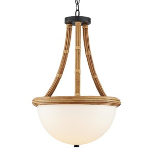 Morningside - 17W 1 LED Semi-Flush Mount In Contemporary Style-27.5 Inches Tall and 17.75 Inches Wide