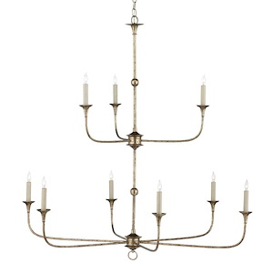 Nottaway - 9 Light Large 2-Tier Chandelier In Traditional Style-44.5 Inches Tall and 44.25 Inches Wide