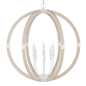 Bastian - 6 Light Orb Chandelier In Modern Style-32.5 Inches Tall and 31 Inches Wide
