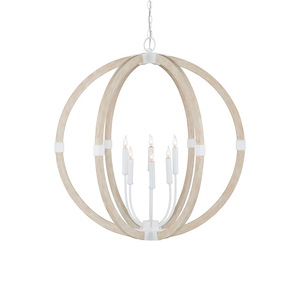 Bastian - 6 Light Orb Chandelier In Modern Style-32.5 Inches Tall and 31 Inches Wide - 1316651