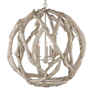 Driftwood - 3 Light Orb Chandelier In Coastal Style-31 Inches Tall and 29 Inches Wide - 1316653