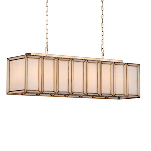 Daze - 6 Light Rectangular Chandelier In Contemporary Style-13 Inches Tall and 39.5 Inches Wide