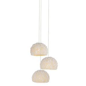 Virtu - 3 Light Round Pendant-11 Inches Tall and 7.5 Inches Wide