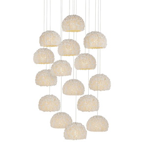Virtu - 15 Light Round Pendant-11 Inches Tall and 21 Inches Wide