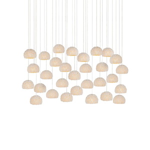 Virtu - 30 Light Rectangular Pendant-11 Inches Tall and 54 Inches Wide - 1316696