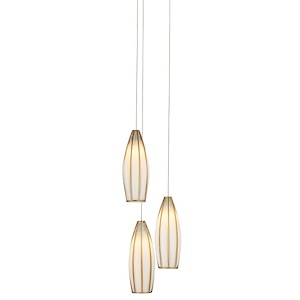 Parish - 3 Light Round Pendant In Contemporary Style-20.5 Inches Tall and 7.5 Inches Wide - 1316700