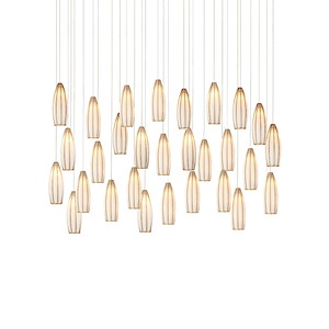 Parish - 30 Light Rectangular Pendant In Contemporary Style-20.5 Inches Tall and 54 Inches Wide - 1316704