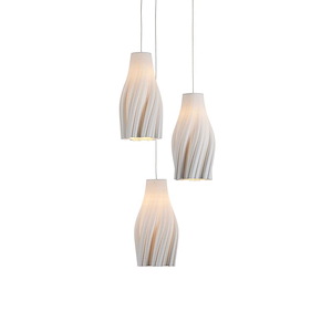 Posh - 3 Light Round Multi-Drop Pendant-20.5 Inches Tall and 7.5 Inches Wide - 1348366