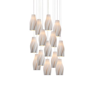 Posh - 15 Light Round Multi-Drop Pendant-20.5 Inches Tall and 21 Inches Wide - 1348368